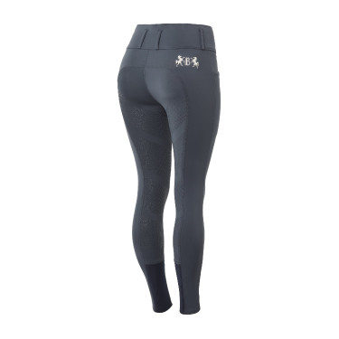Pantaloni da equitazione a grip integrale Meghan B Vertigo a vita alta donna Blu navy scuro
