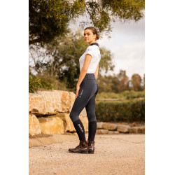 Pantaloni da equitazione a grip integrale Meghan B Vertigo a vita alta donna Blu navy scuro