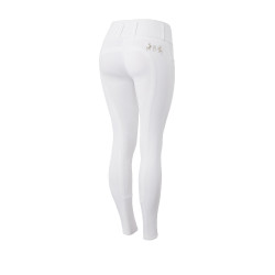 Pantaloni da equitazione a grip integrale Meghan B Vertigo a vita alta donna Bianco