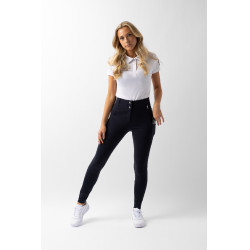 Pantaloni con grip integrale per tutte le stagioni Horze Mira Blu marino scuro