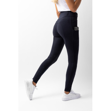 Pantaloni con grip integrale per tutte le stagioni Horze Mira Blu marino scuro