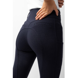 Pantaloni con grip integrale per tutte le stagioni Horze Mira Blu marino scuro
