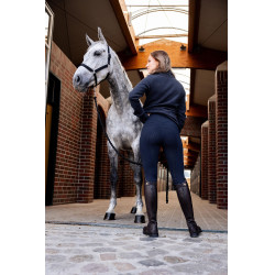 Pantaloni con grip integrale per tutte le stagioni Horze Mira Blu marino scuro