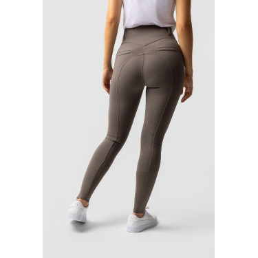 Pantaloni con grip integrale per tutte le stagioni Horze Mira Marrone morel