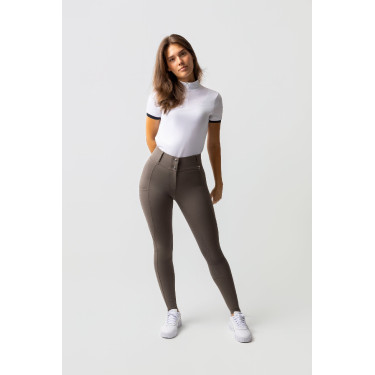 Pantaloni con grip integrale per tutte le stagioni Horze Mira Marrone morel