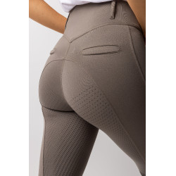 Pantaloni con grip integrale per tutte le stagioni Horze Mira Marrone morel