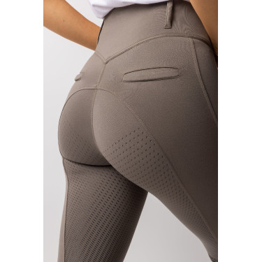 Pantaloni con grip integrale per tutte le stagioni Horze Mira Marrone morel