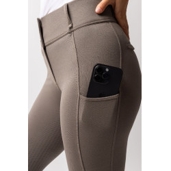 Pantaloni con grip integrale per tutte le stagioni Horze Mira Marrone morel