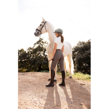 Pantaloni con grip integrale per tutte le stagioni Horze Mira Marrone morel