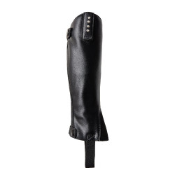 Mini-chaps Horze Portland per bambini con cinturino Nero
