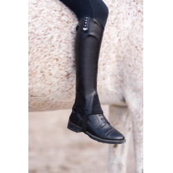 Mini-chaps Horze Portland per bambini con cinturino Nero
