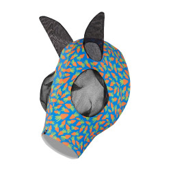Maschera anti-mosche Horze elastica da infilare Arancione carota Motivi Maschera anti-mosche Horze elastica da infilare Arancione carota Motivi
