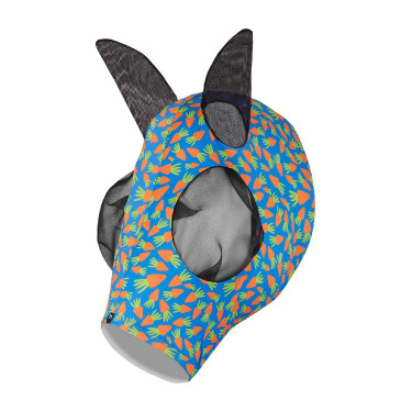 Maschera anti-mosche Horze elastica da infilare Arancione carota Motivi Maschera anti-mosche Horze elastica da infilare Arancione carota Motivi