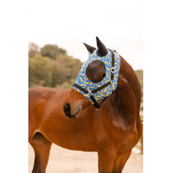 Maschera anti-mosche Horze elastica da infilare Giallo banana