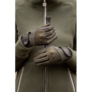 Guanti da equitazione estivi Horze Leni donna Verde scarabeo