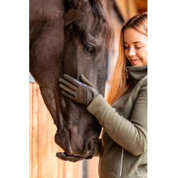 Guanti da equitazione estivi Horze Leni donna Verde scarabeo