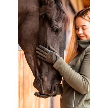 Guanti da equitazione estivi Horze Leni donna Verde scarabeo