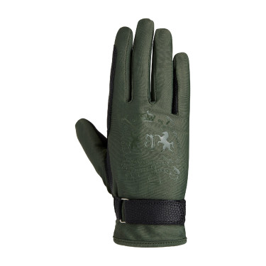 Guanti da equitazione B Vertigo Laia da donna con logo stampato Verde scarabeo
