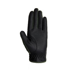 Guanti da equitazione B Vertigo Laia da donna con logo stampato Verde scarabeo