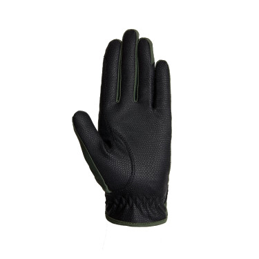 Guanti da equitazione B Vertigo Laia da donna con logo stampato Verde scarabeo