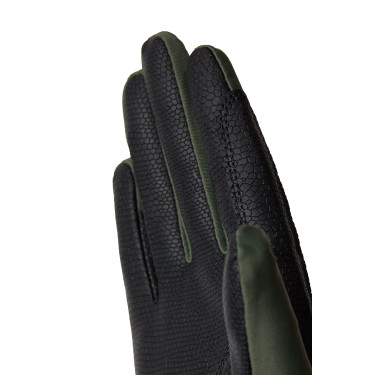 Guanti da equitazione B Vertigo Laia da donna con logo stampato Verde scarabeo