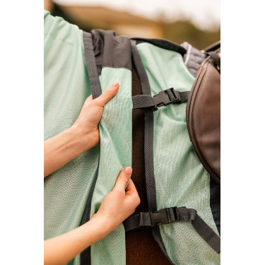 Coperta anti-mosche per equitazione Horze Paso Fino con collo rimovibile e protezione UV Ruscello verde Coperta anti-mosche per equitazione Horze Paso Fino con collo rimovibile e protezione UV Ruscello verde