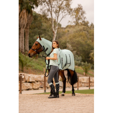 Coperta antimosche Horze Paso Fino con collo e protezione UV Ruscello verde