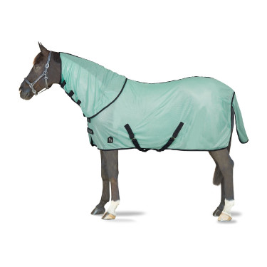 Coperta anti-mosche Horze Paso Fino con collo amovibile e protezione UV Ruscello verde Coperta anti-mosche Horze Paso Fino con collo amovibile e protezione UV Ruscello verde