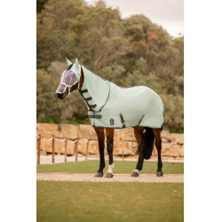 Coperta anti-mosche Horze Paso Fino con collo amovibile e protezione UV Ruscello verde Coperta anti-mosche Horze Paso Fino con collo amovibile e protezione UV Ruscello verde
