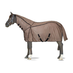 Coperta anti-mosche Combo B Vertigo con copricollo amovibile e protezione UV Biscotto allo zenzero Beige