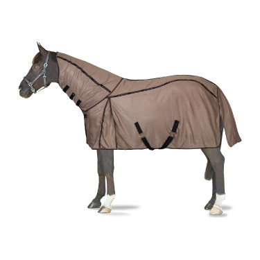 Coperta anti-mosche Combo B Vertigo con copricollo amovibile e protezione UV Biscotto allo zenzero Beige