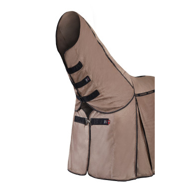 Coperta anti-mosche Combo B Vertigo con copricollo amovibile e protezione UV Biscotto allo zenzero Beige