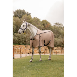 Coperta anti-mosche Combo B Vertigo con copricollo amovibile e protezione UV Biscotto allo zenzero Beige