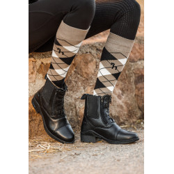 Stivali Horze in pelle Horze Kingston con doppia cerniera da donna Nero