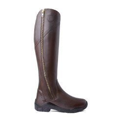 Stivali foderati in pelle Horze Aspen donna Marrone scuro