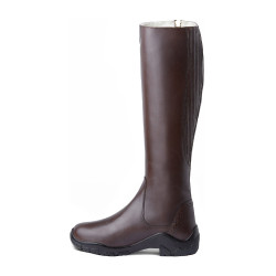 Stivali foderati in pelle Horze Aspen donna Marrone scuro