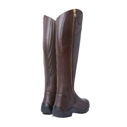 Stivali foderati in pelle Horze Aspen donna Marrone scuro