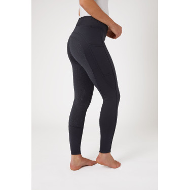 Leggings invernali Horze Active da donna con grip integrale e tasca per telefono Blu navy scuro