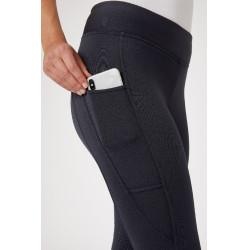 Leggings invernali Horze Active da donna con grip integrale e tasca per telefono Blu navy scuro