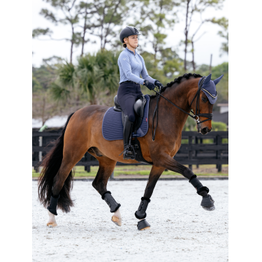 Sottosella da dressage LeMieux Square in tessuto mesh Air-Tek Ombra Blu