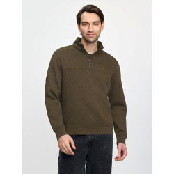 Felpa con collo con zip da uomo LeMieux Alpina Marrone
