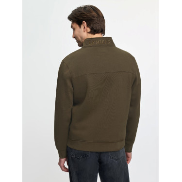 Felpa con collo con zip da uomo LeMieux Alpina Marrone