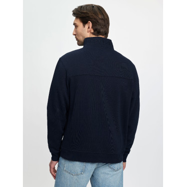 Felpa con collo con zip da uomo LeMieux Marina Blu marino