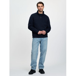Felpa con collo con zip da uomo LeMieux Marina Blu marino