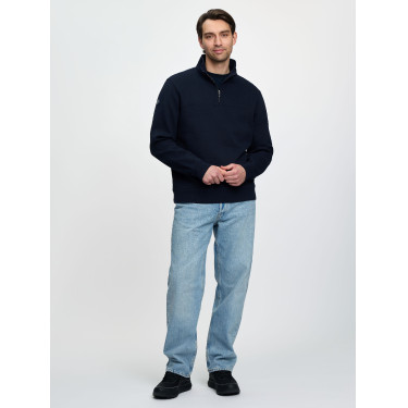 Felpa con collo con zip da uomo LeMieux Marina Blu marino