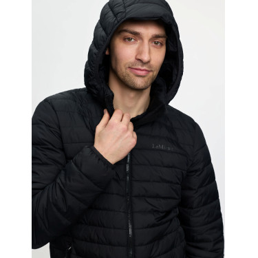 Piumino con cappuccio da uomo LeMieux Nero Piumino con cappuccio da uomo LeMieux Nero