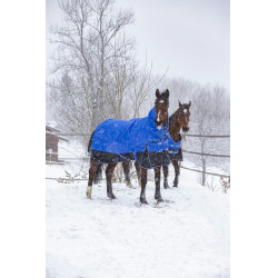 Coperta Equithème Tyrex 1200D Aisance High Neck Blu / nero Coperta Equithème Tyrex 1200D Aisance High Neck Blu / nero