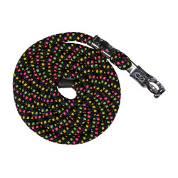 Lunga HKM Neon Flash con moschettone antipanico Nero