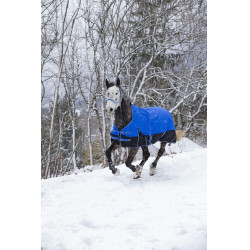 Coperta Equithème Tyrex 1200D Aisance High Neck Blu / nero Coperta Equithème Tyrex 1200D Aisance High Neck Blu / nero