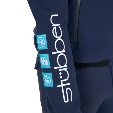 Giacca softshell da uomo Equestro New Style Multilogo Blazer marine Blu marino